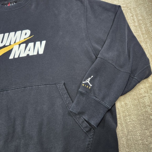 Nike Jordan Sweatshirt Men XXL Jumpman Crewneck Heavy Cotton French Terry Black - Picture 5 of 13